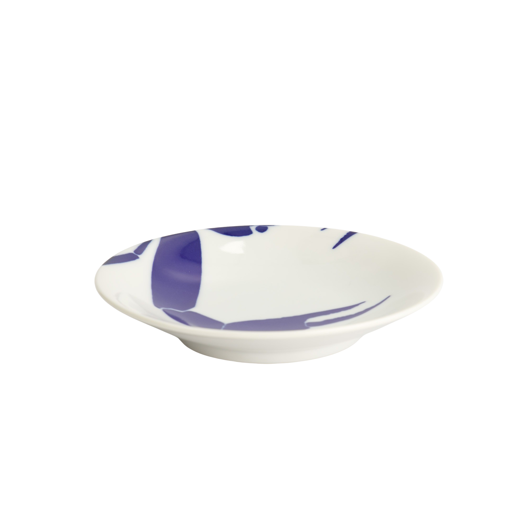 Crab Kawaii tallerken, blå/hvid - Ø13,7 cm.